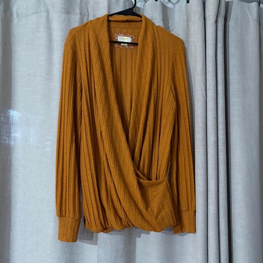 Anthropologie maeve mustard yellow long